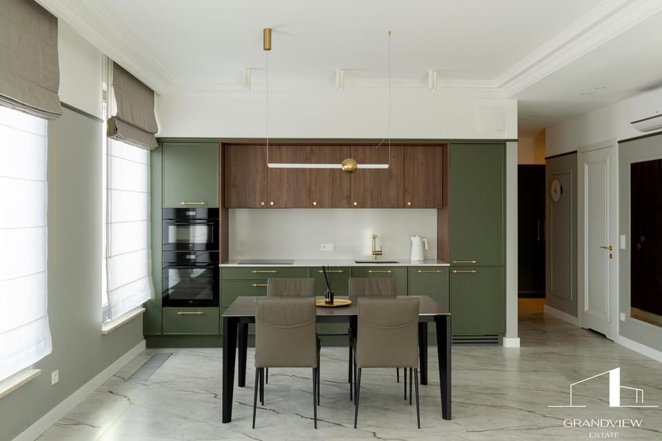 Kitchen or kitchenette, Dining area, oven, stove, kitchen