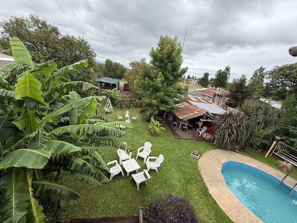 Day, Natural landscape, Garden, Garden view, Pool view, Swimming pool, sunbed