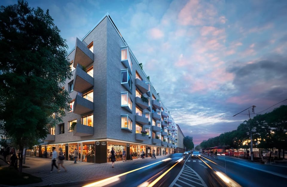 Property building, Night, Neighbourhood, Street view