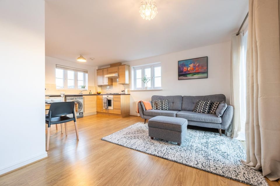 Kitchen or kitchenette, Living room, Seating area