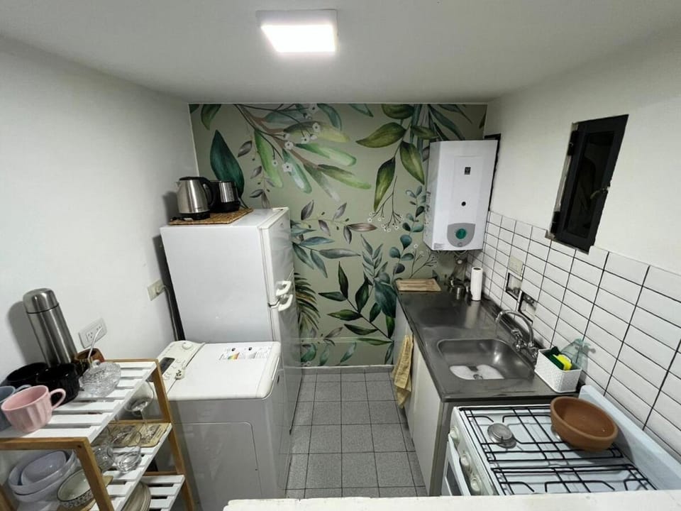 Kitchen or kitchenette, oven