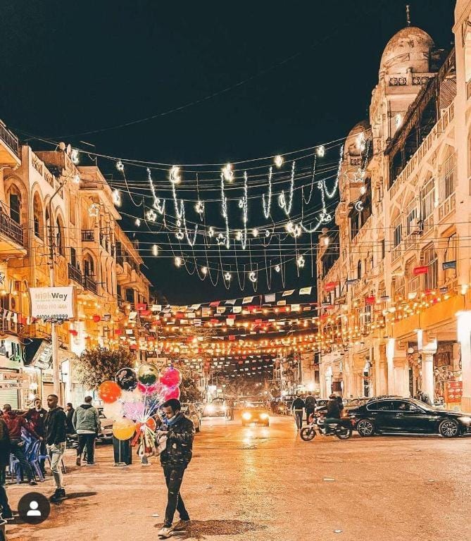 Night, City view, Street view, Location