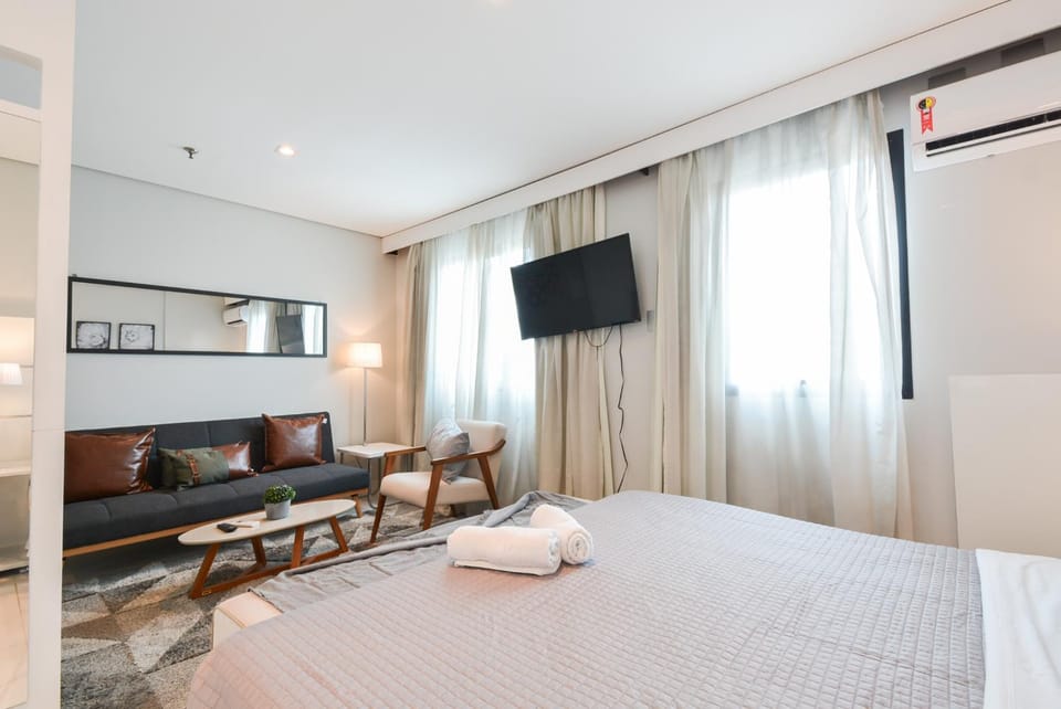 Nest of Freedom Berrini Morumbi Consulado USA Smart TV Wi-Fi Sofá-Cama Apartment in Sao Paulo City