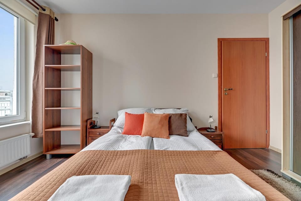Bed, Photo of the whole room, Bedroom, towels, wardrobe