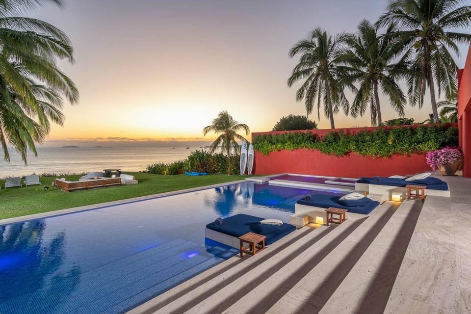 Stunning 5Bd Beachfront Villa Fully Staffed w Golf, Spa, Beach Clubs & More Villa in State of Nayarit