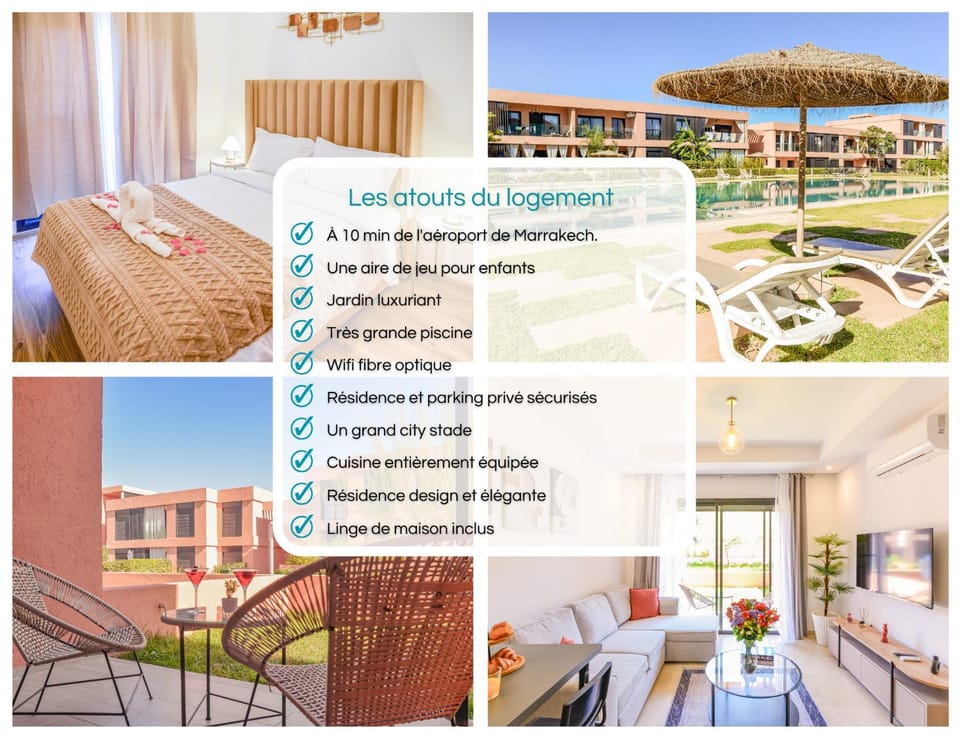 Lina cosy - Clim, Wifi, Jardin à 10min de l'Aéroport Apartment in Marrakesh