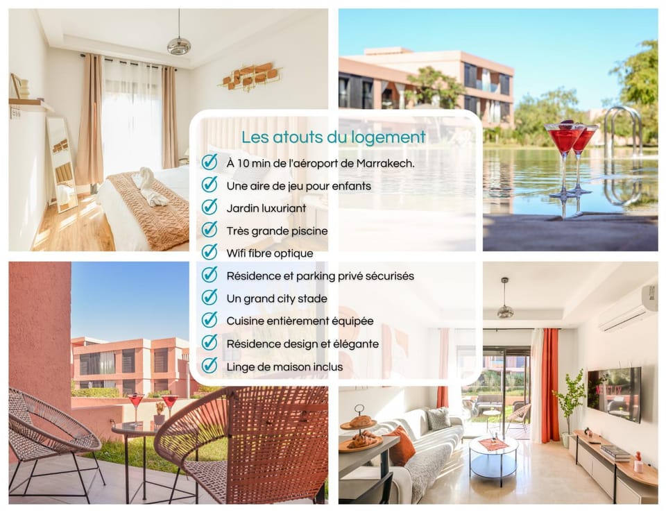Maeva cosy - Clim, Wifi, Jardin à 10min de l'Aéroport Apartment in Marrakesh