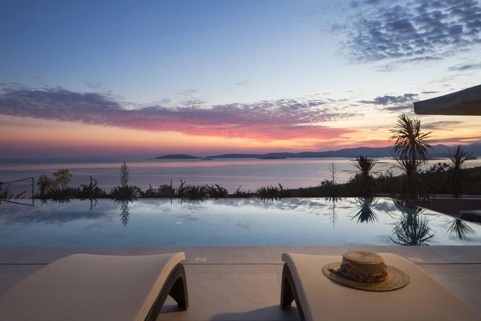 Patio, Natural landscape, Other, Sea view, Swimming pool, Sunset