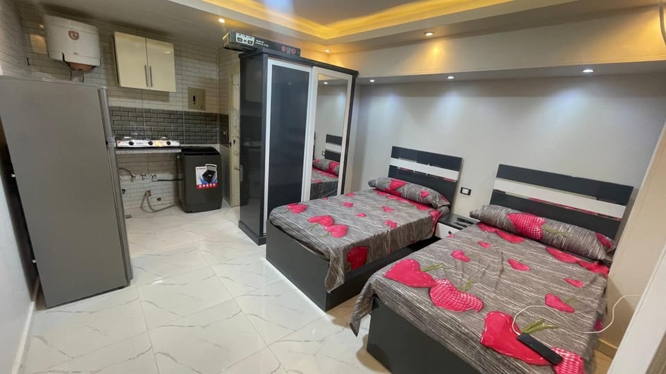 Bed, Kitchen or kitchenette, Seating area, Bedroom