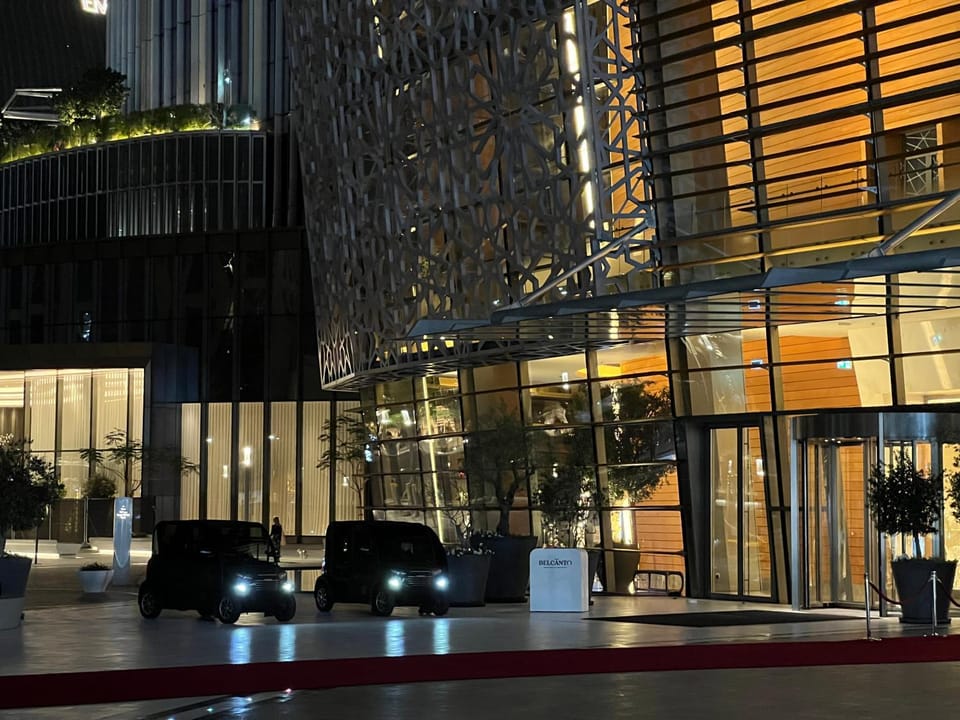 Nearby landmark, Night, Neighbourhood