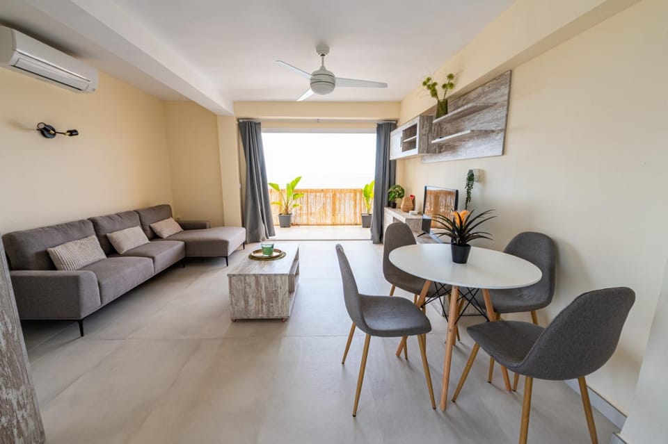 Living room, Seating area, Dining area, air conditioner
