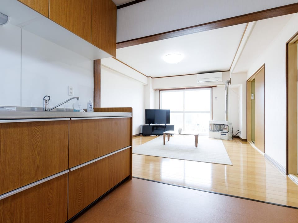 Kitchen or kitchenette, Living room, Seating area