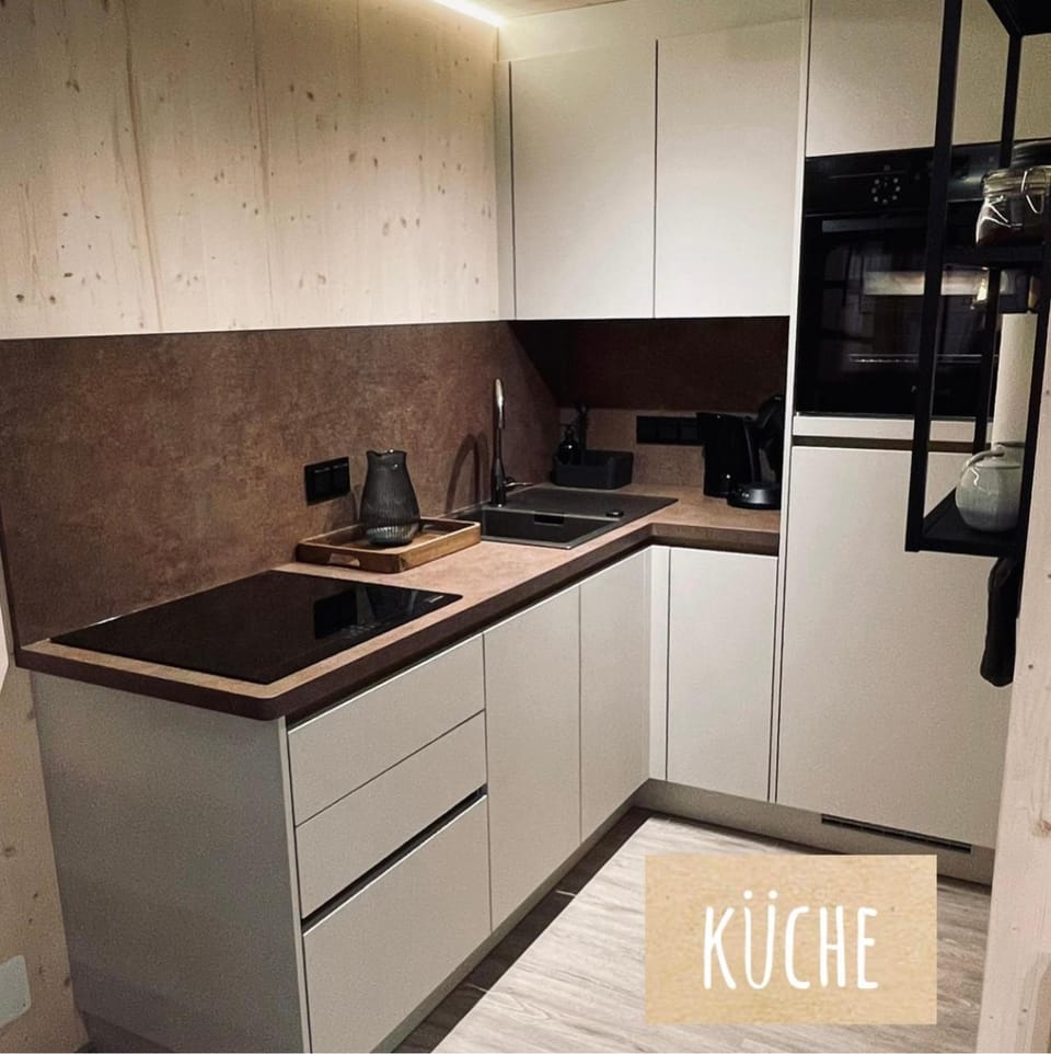 Kitchen or kitchenette, dishwasher, oven, stove