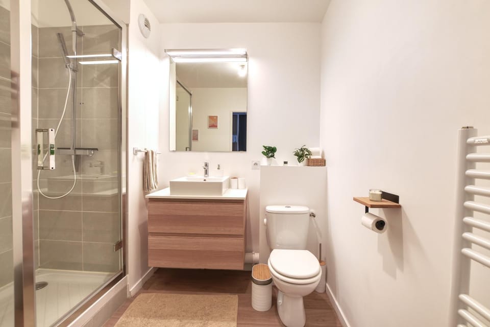 Shower, Toilet, Bathroom, towels