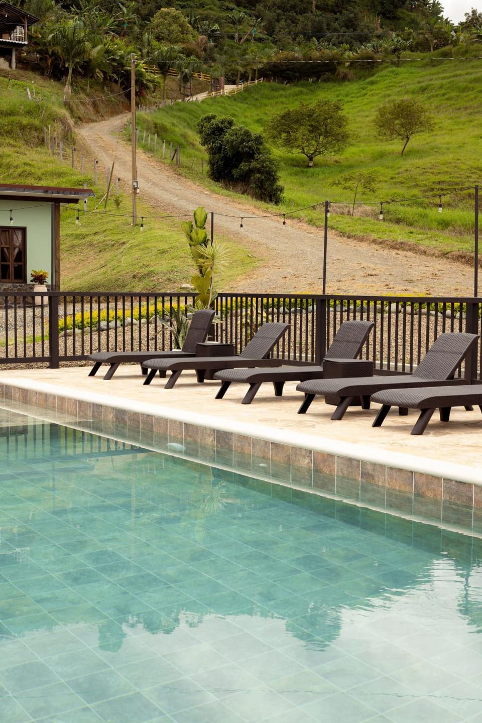 Pool view, Swimming pool, sunbed