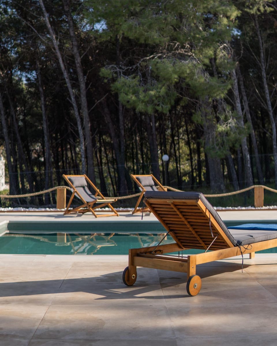 Natural landscape, Pool view, Swimming pool, sunbed