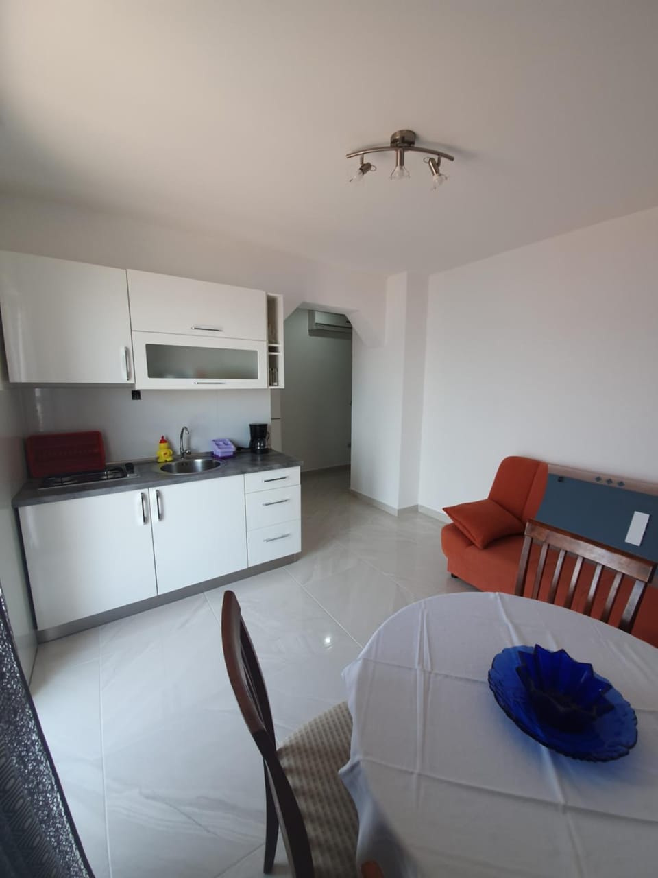 Kitchen or kitchenette, Living room, Dining area