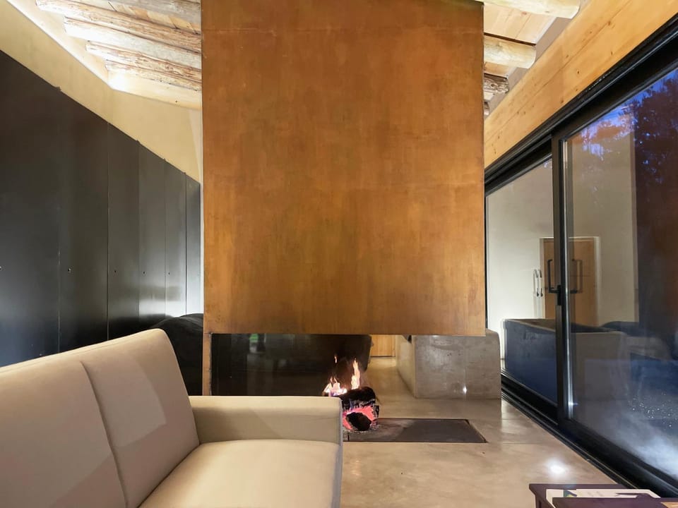 Living room, fireplace