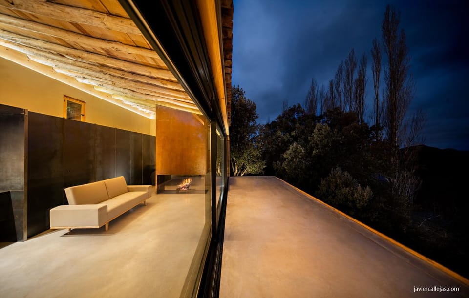 Night, Natural landscape, View (from property/room), Balcony/Terrace, Living room