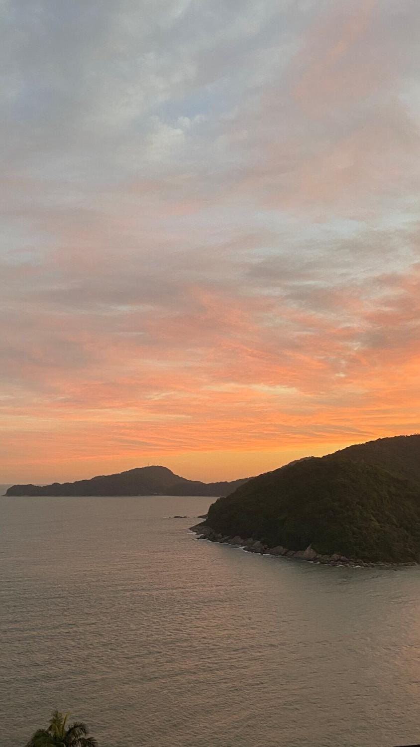 Natural landscape, Mountain view, Sea view, Sunset