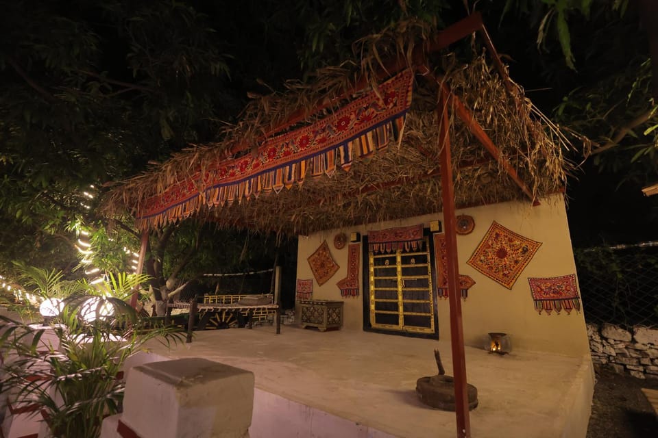Property building, Patio, Night, Garden, Garden view