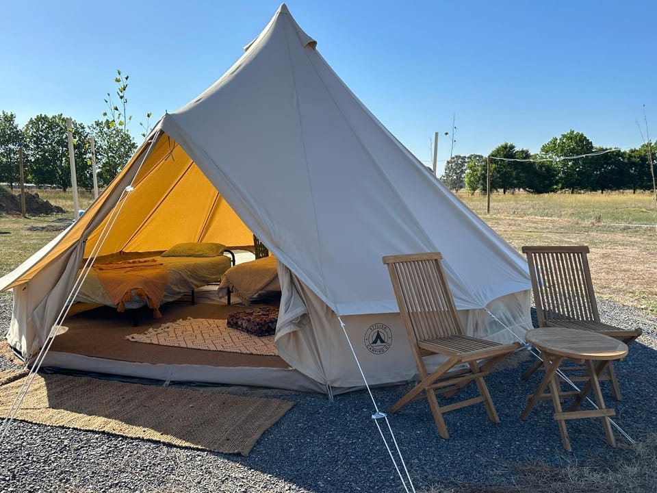 Glamping at Beltie Park Luxury tent in Victoria