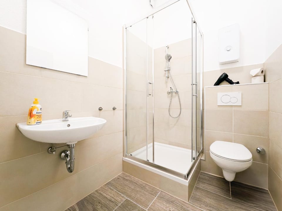 Shower, Toilet, Bathroom, hair dryier