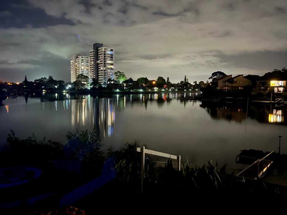 Night, Natural landscape, Lake view, River view, Entertainment