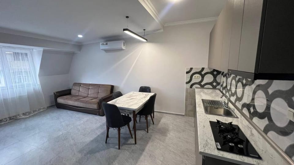 Kitchen or kitchenette, Seating area, Dining area, air conditioner