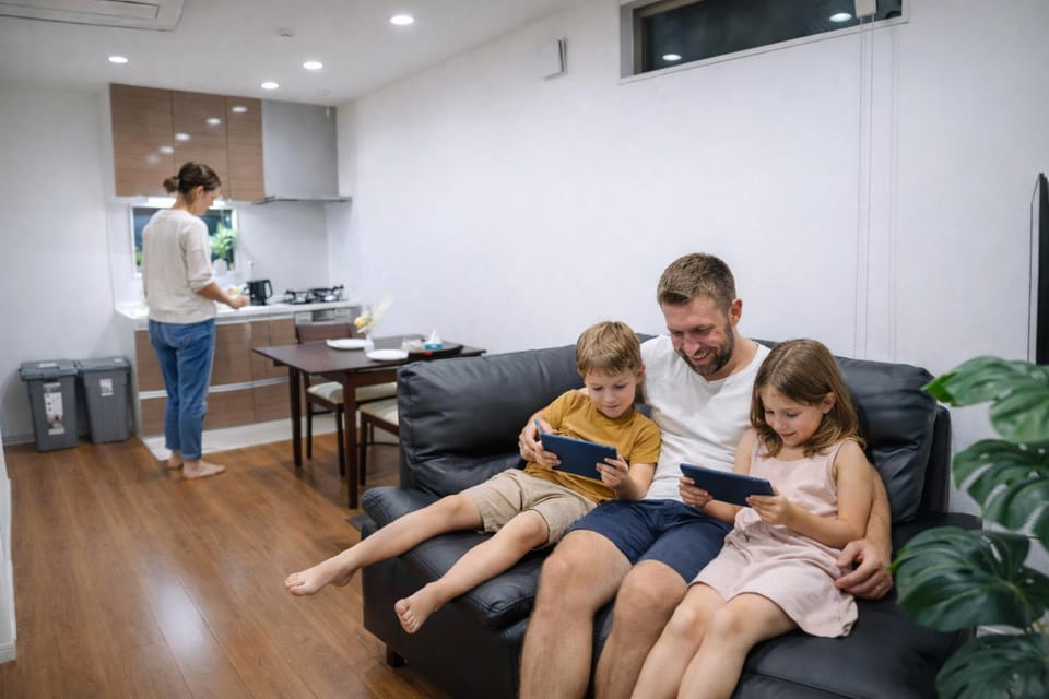 People, Living room, Seating area, children