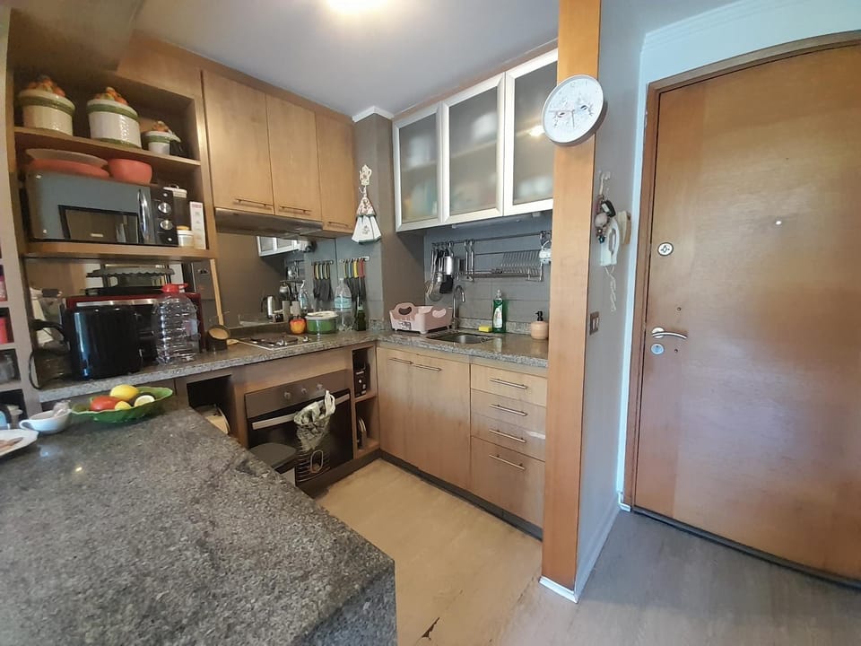 Kitchen or kitchenette, oven, stove