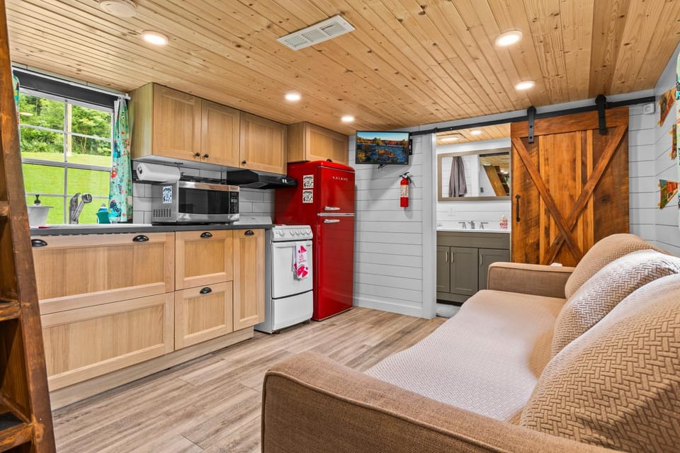 Living room, kitchen