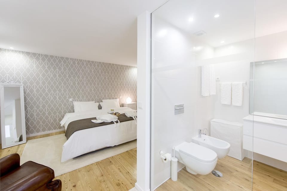Shower, Bed, Bathroom, Decorative detail, Bedroom