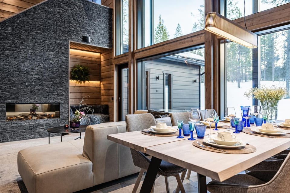 Living room, Seating area, Dining area