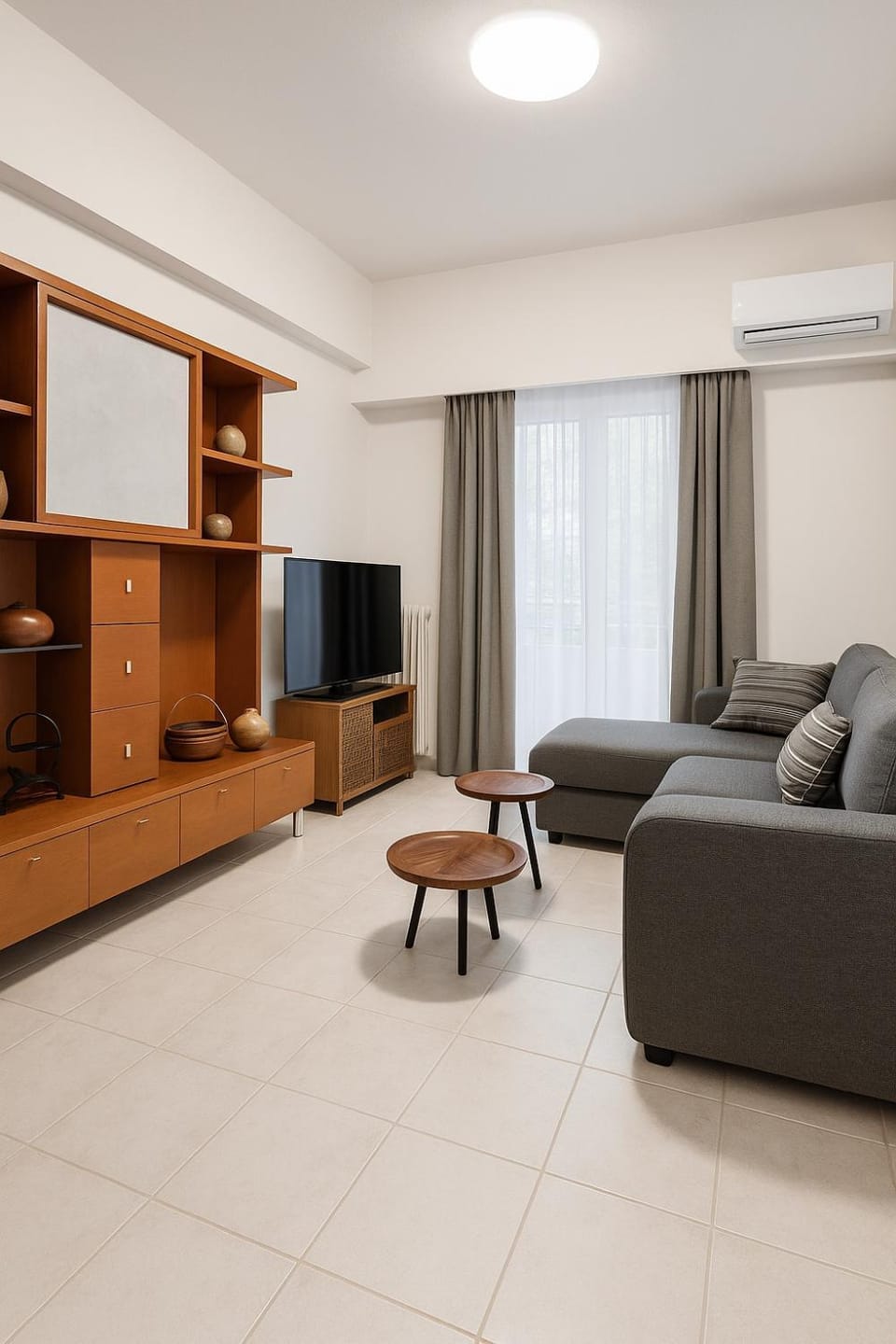 TV and multimedia, Living room, Seating area, Evening entertainment, air conditioner