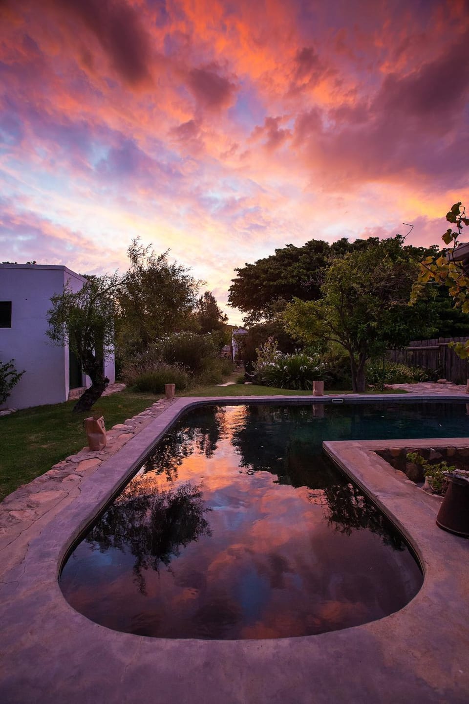 Swimming pool, Sunset