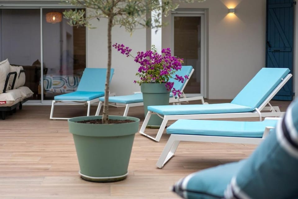 Patio, Garden view, sunbed