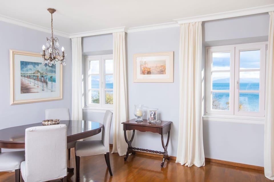View (from property/room), Living room, Dining area, Sea view