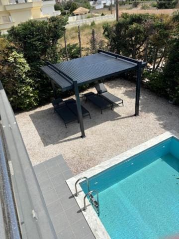 Patio, Garden, Swimming pool, sunbed