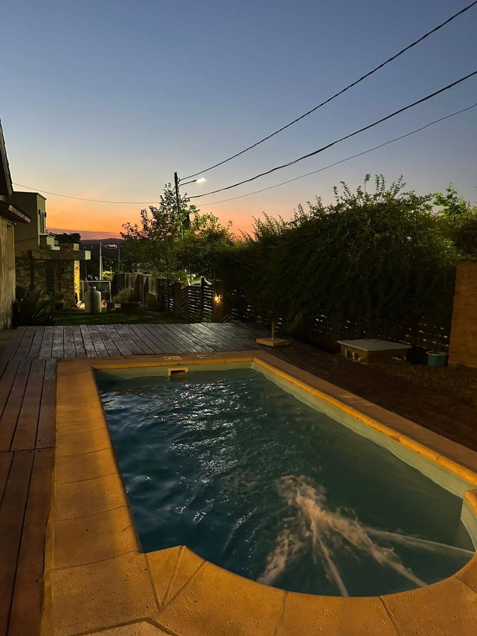 Swimming pool, Sunset