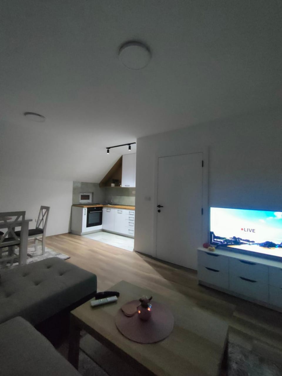 Kitchen or kitchenette, Living room, Evening entertainment