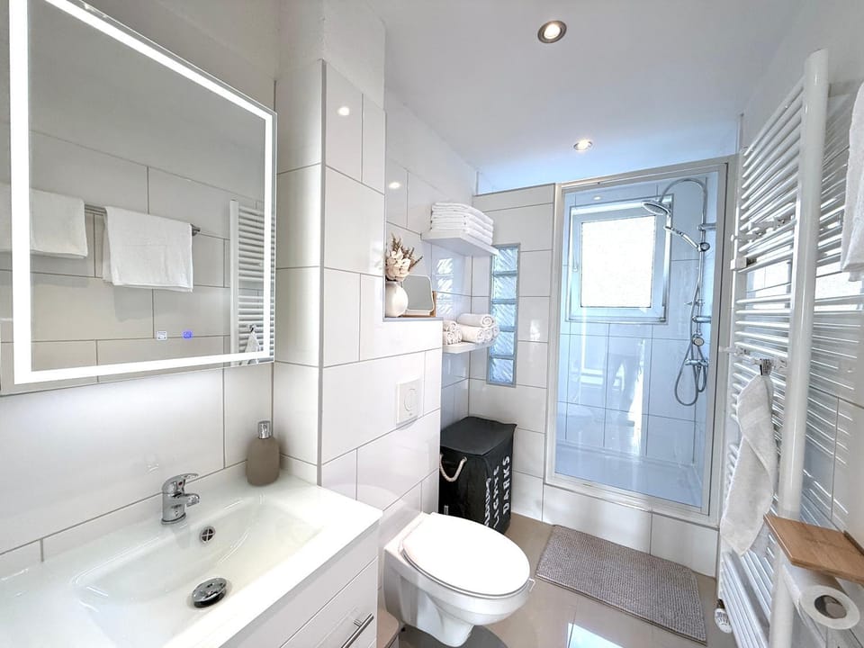Shower, Toilet, Bathroom, towels