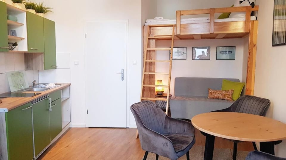 Kitchen or kitchenette, Living room, Dining area