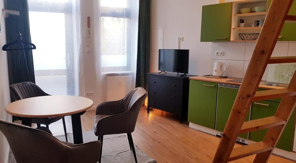 Kitchen or kitchenette, Living room, Dining area
