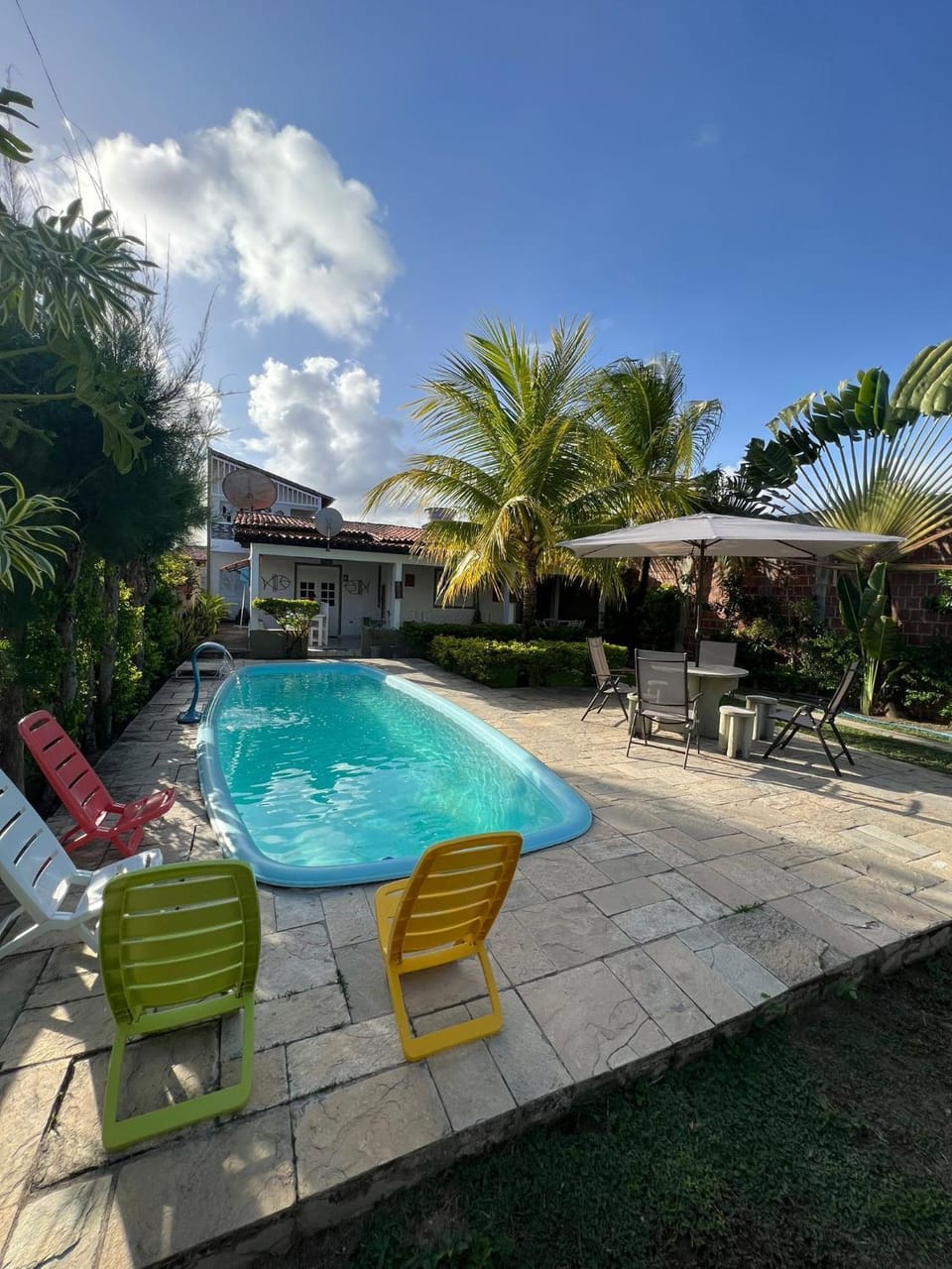 Garden, Pool view, sunbed
