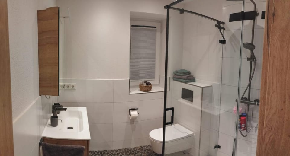 Shower, Toilet, Bathroom, towels