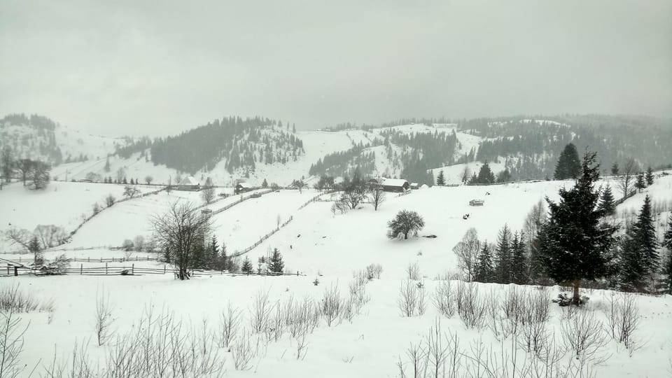 Natural landscape, Winter, Mountain view