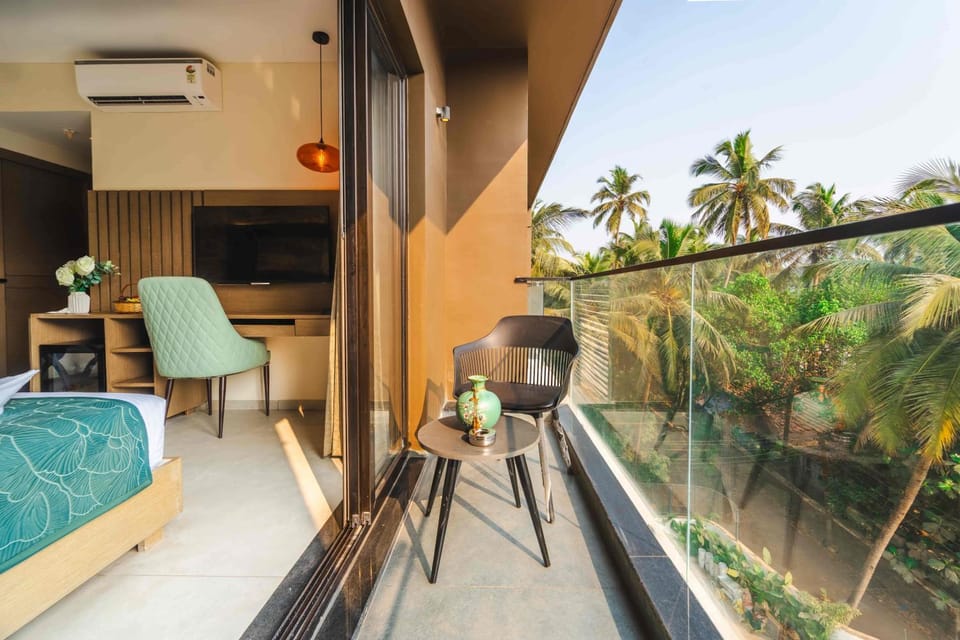 Patio, View (from property/room), Balcony/Terrace, Garden view, air conditioner