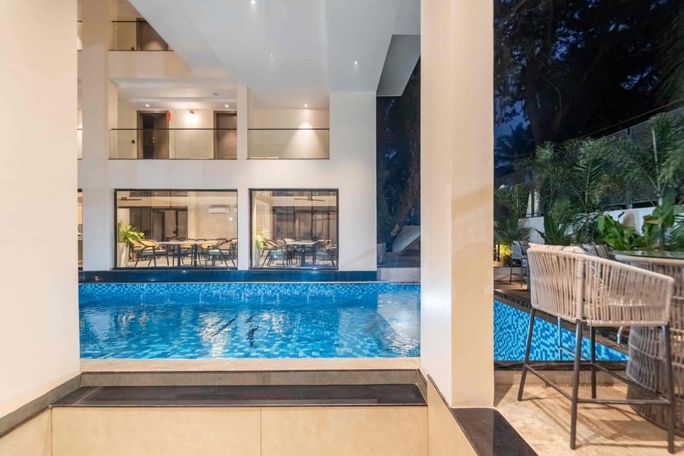 Living room, Seating area, Pool view, Swimming pool