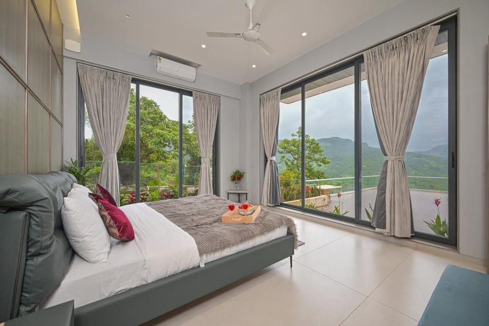 Bed, Natural landscape, Balcony/Terrace, Bedroom
